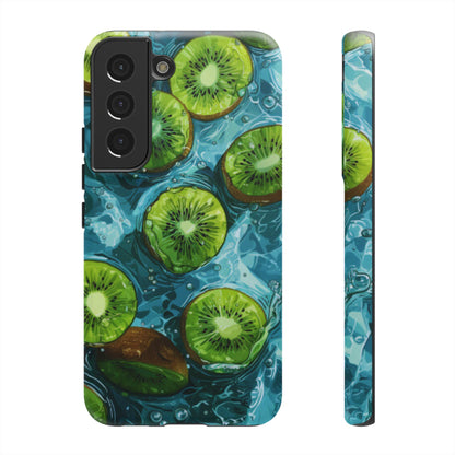 Tropical Kiwi Splash Samsung Galaxy Case – Tough Dual - Layer, Vibrant Summer Design - BOGO Cases