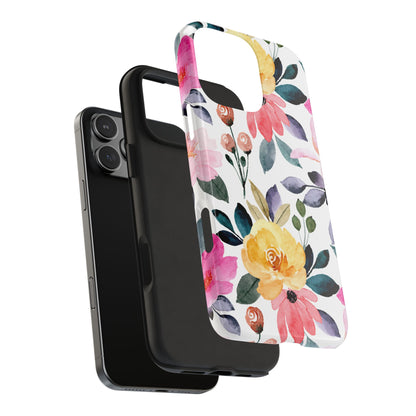 Blossoming Beauty – iPhone Series Case with Vibrant Watercolor Flowers