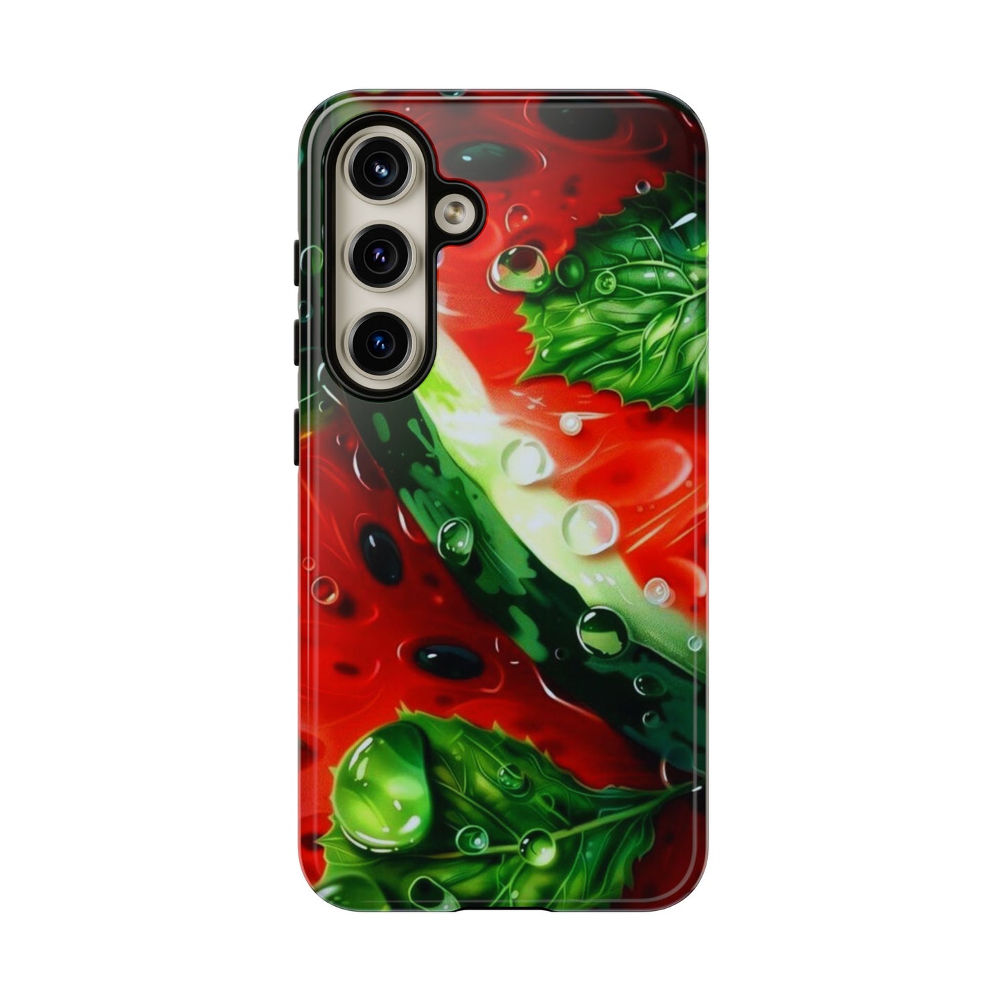 Juicy Watermelon & Mint Samsung Galaxy Case – Tough Dual-Layer, Vibrant Summer Design