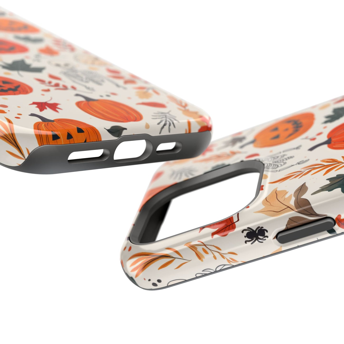 Halloween Pumpkin & Skeleton MagSafe iPhone Case – Spooky Autumn Design