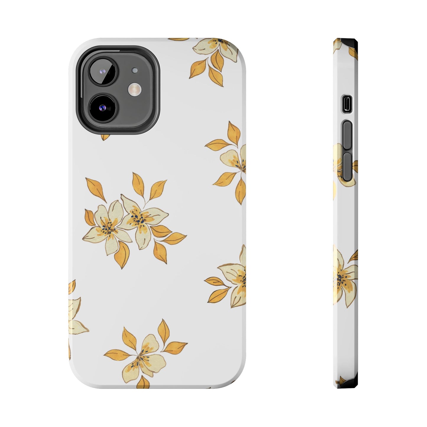 Delicate Yellow Blossom iPhone Case – Minimalist Floral Design with Matte Finish