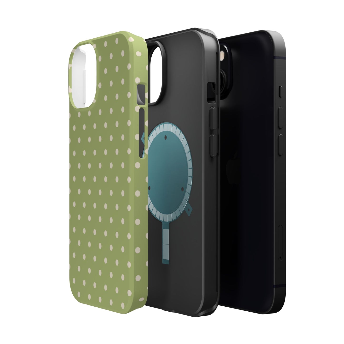 Sage Green Polka Dots – MagSafe iPhone Case