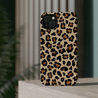 Wild Leopard Print Tough MagSafe iPhone Case – Bold Animal Pattern Design with Dual-Layer Protection