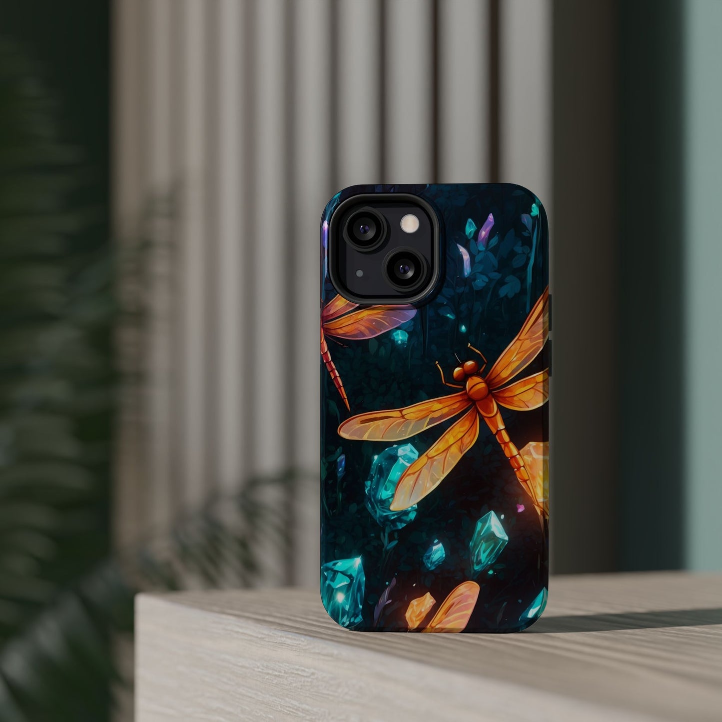 Mystical Dragonflies & Crystals – MagSafe iPhone Series Case