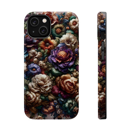 Floral Elegance MagSafe Compatible iPhone Case – Protective Dual-Layer Design with Vibrant Full-Wrap Print