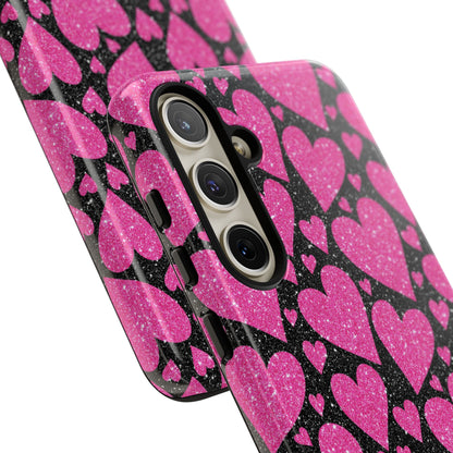 Glitter Hearts Samsung Galaxy Case