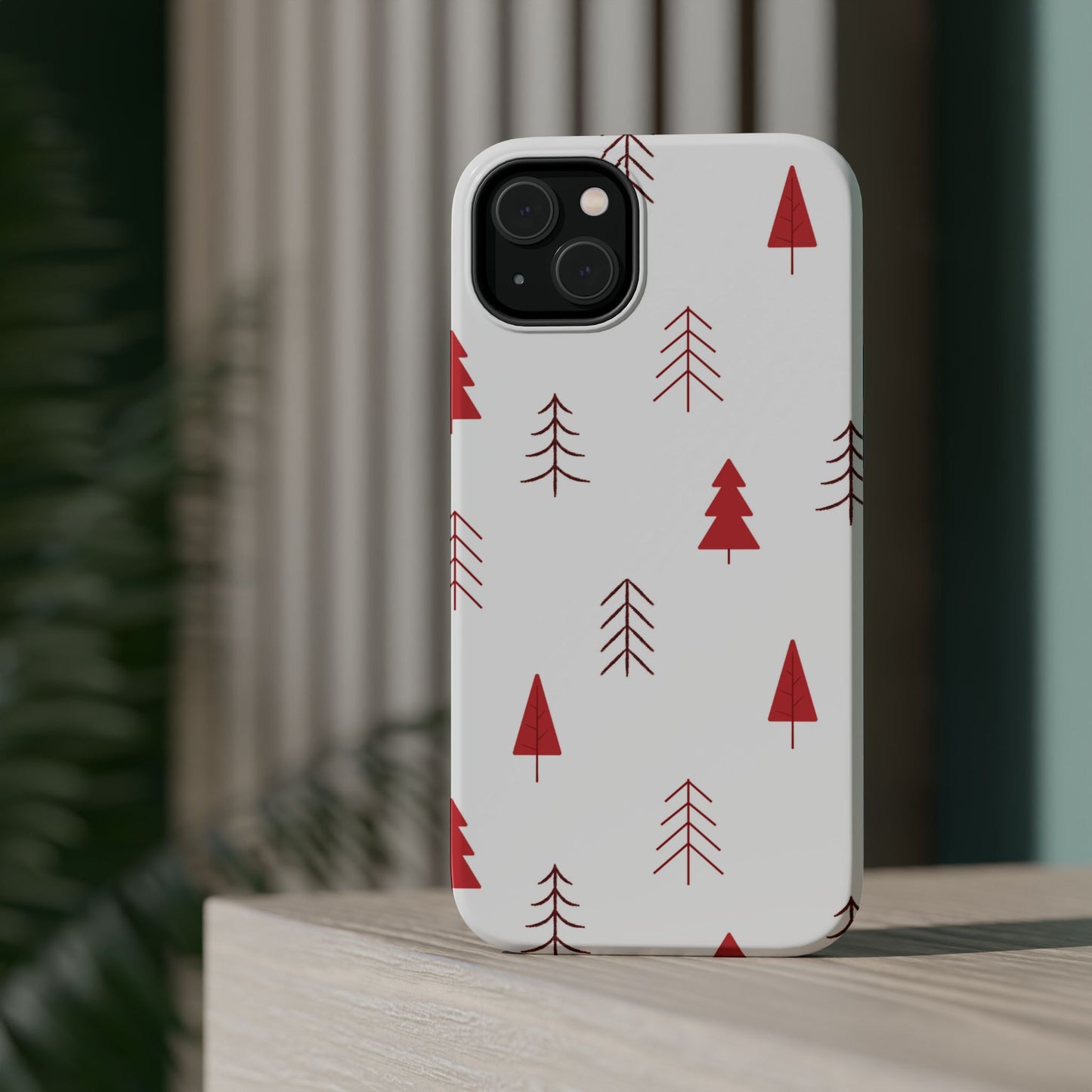 Scandi Red Pine Trees - MagSafe iPhone Series Case