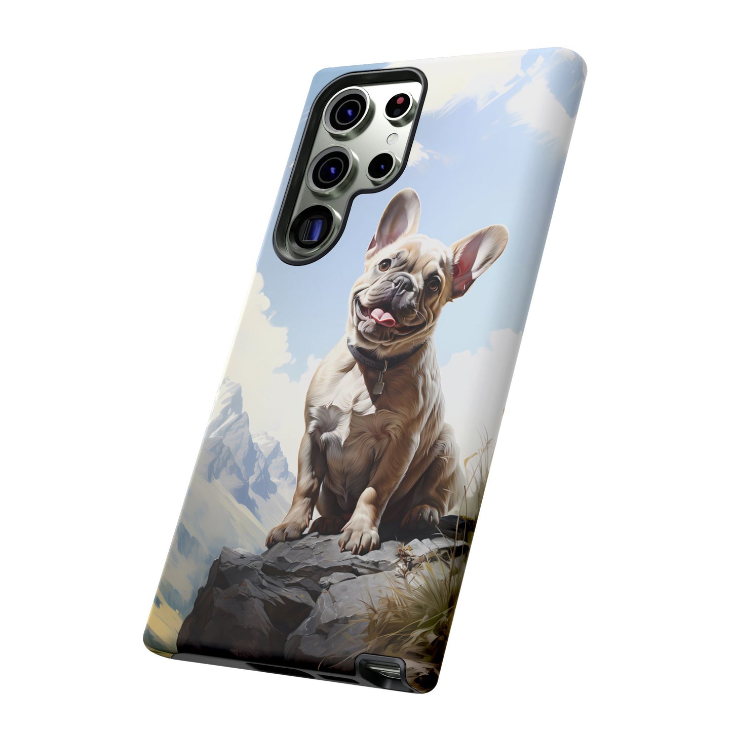 Frenchie iPhone Samsung Galaxy Phone Case! French Bull Dog Standing Proudly. Extremely Tough & Durable With Dual Layer Protection.