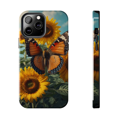 Vibrant Butterfly & Sunflower – iPhone Case