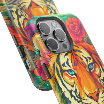 Fierce Rainbow Tiger Art - MagSafe iPhone Case