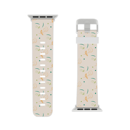 Soft Pastel Abstract Floral Apple Watch Band