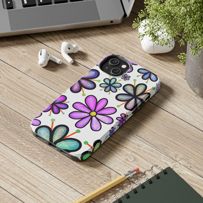 Whimsical Lavender Floral iPhone Case – Ultra-Slim, High-Gloss Finish