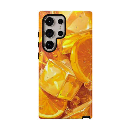 Citrus Splash Samsung Galaxy Case – Bright Orange Slices & Ice, Dual - Layer Protection - BOGO Cases