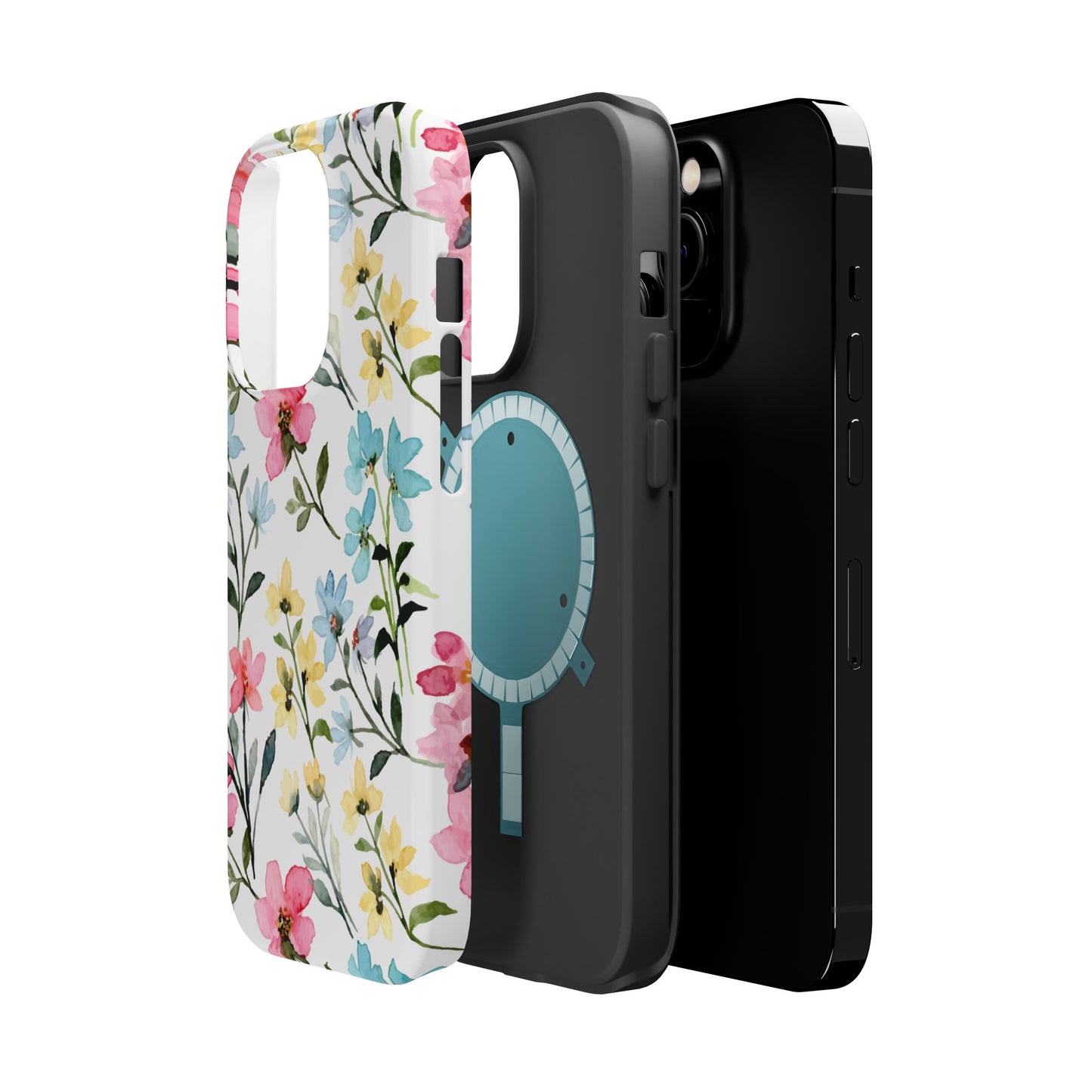 Watercolor Floral Bliss – MagSafe Case with Pastel Flower Design