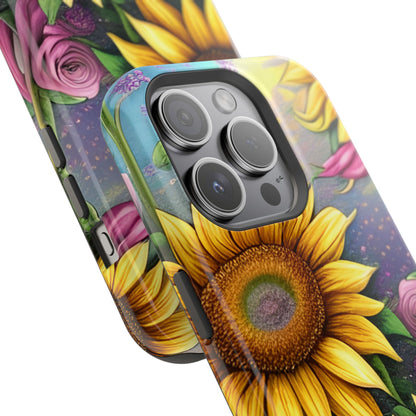 Whimsical Sunflower & Rose Garden - MagSafe iPhone Series Case