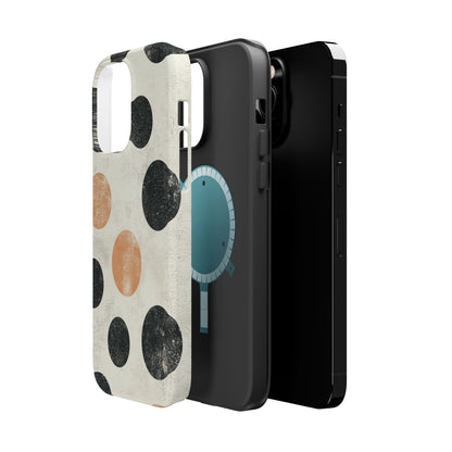 Vintage Polka Dot MagSafe iPhone Case - Retro Abstract Protective Cover