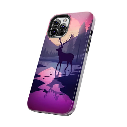 Twilight Elegance: Stag Reflection – iPhone Case