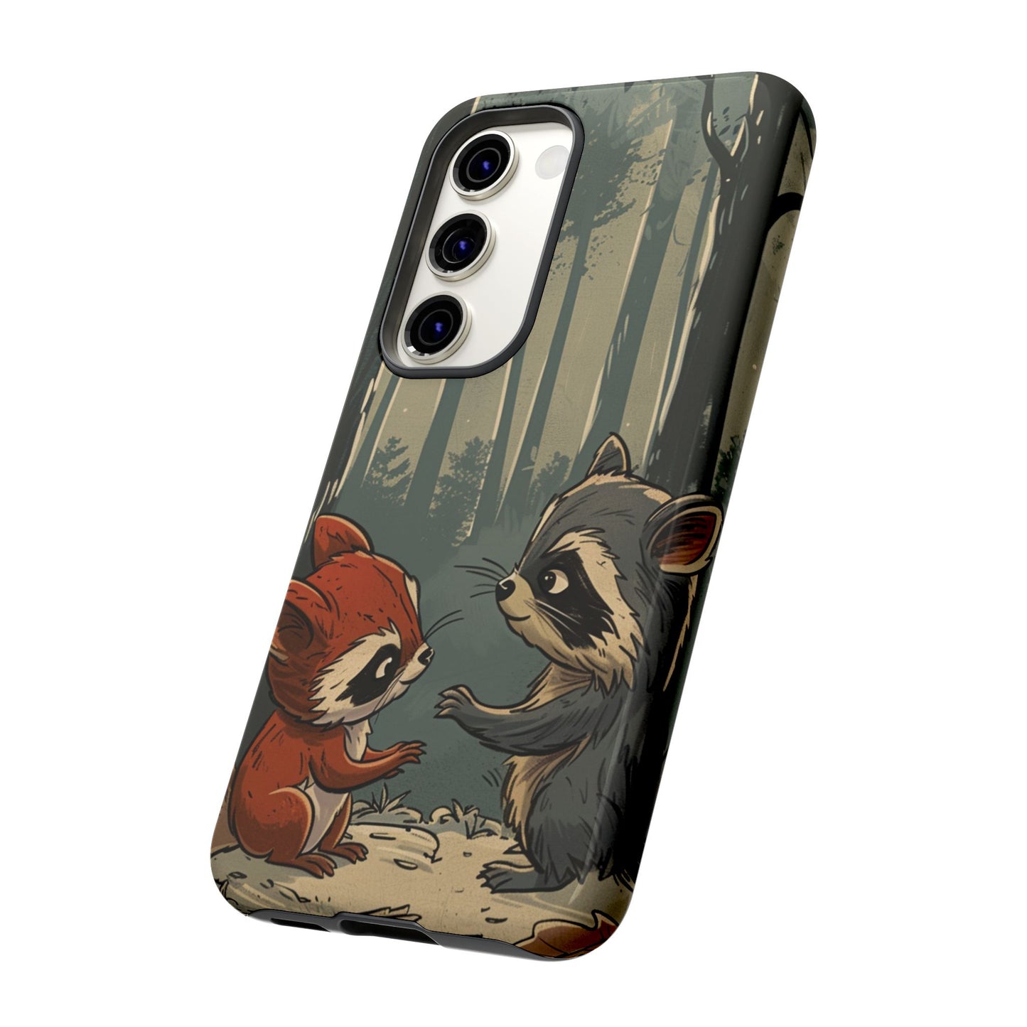 Whimsical Woodland Raccoons Phone Case