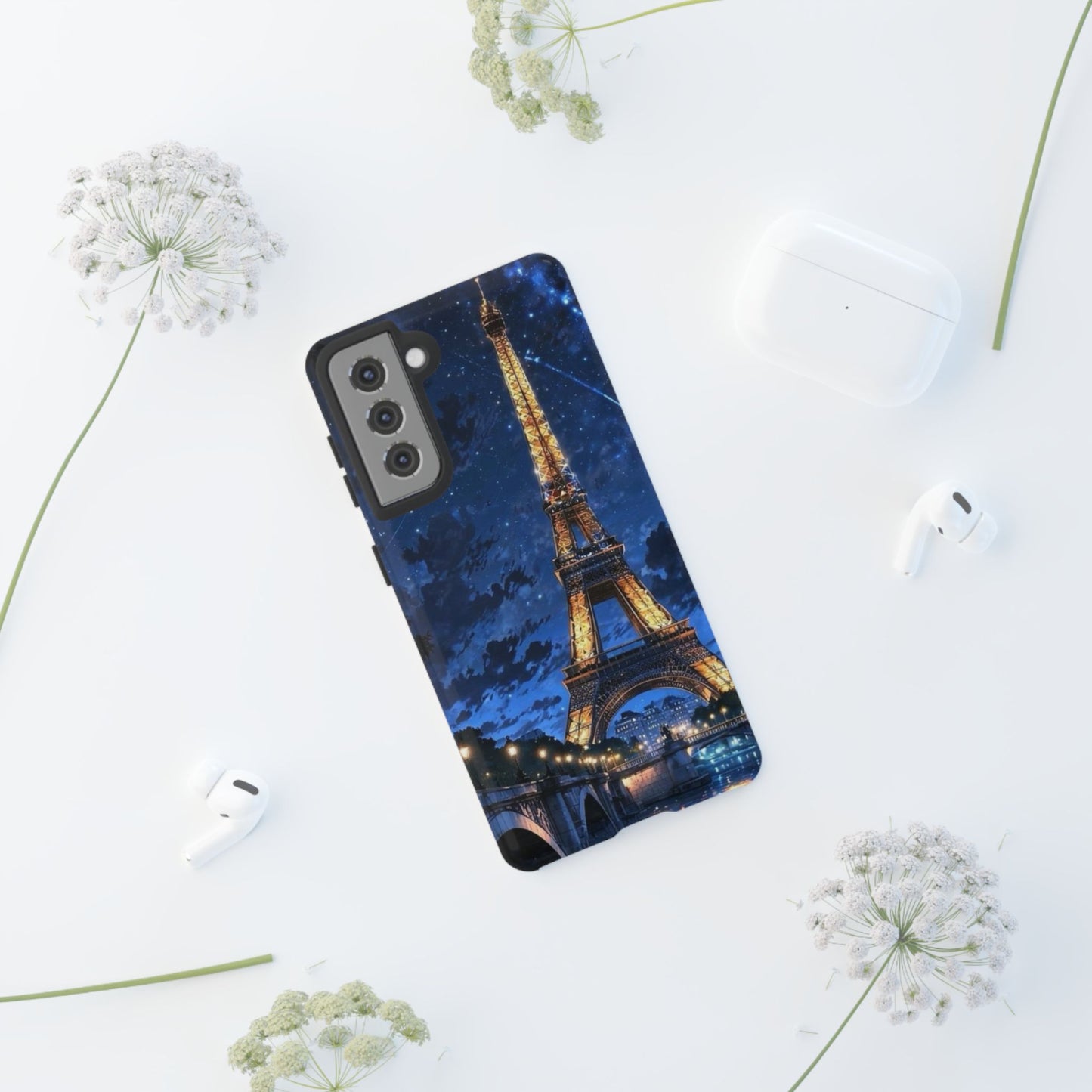 Samsung Galaxy Case - Eiffel Tower Under Starlit Sky Design