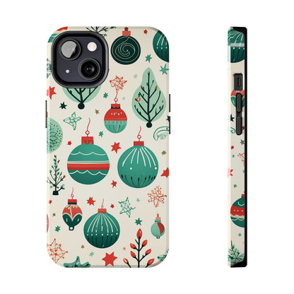 Vintage Christmas Ornaments Pattern – iPhone Series Case