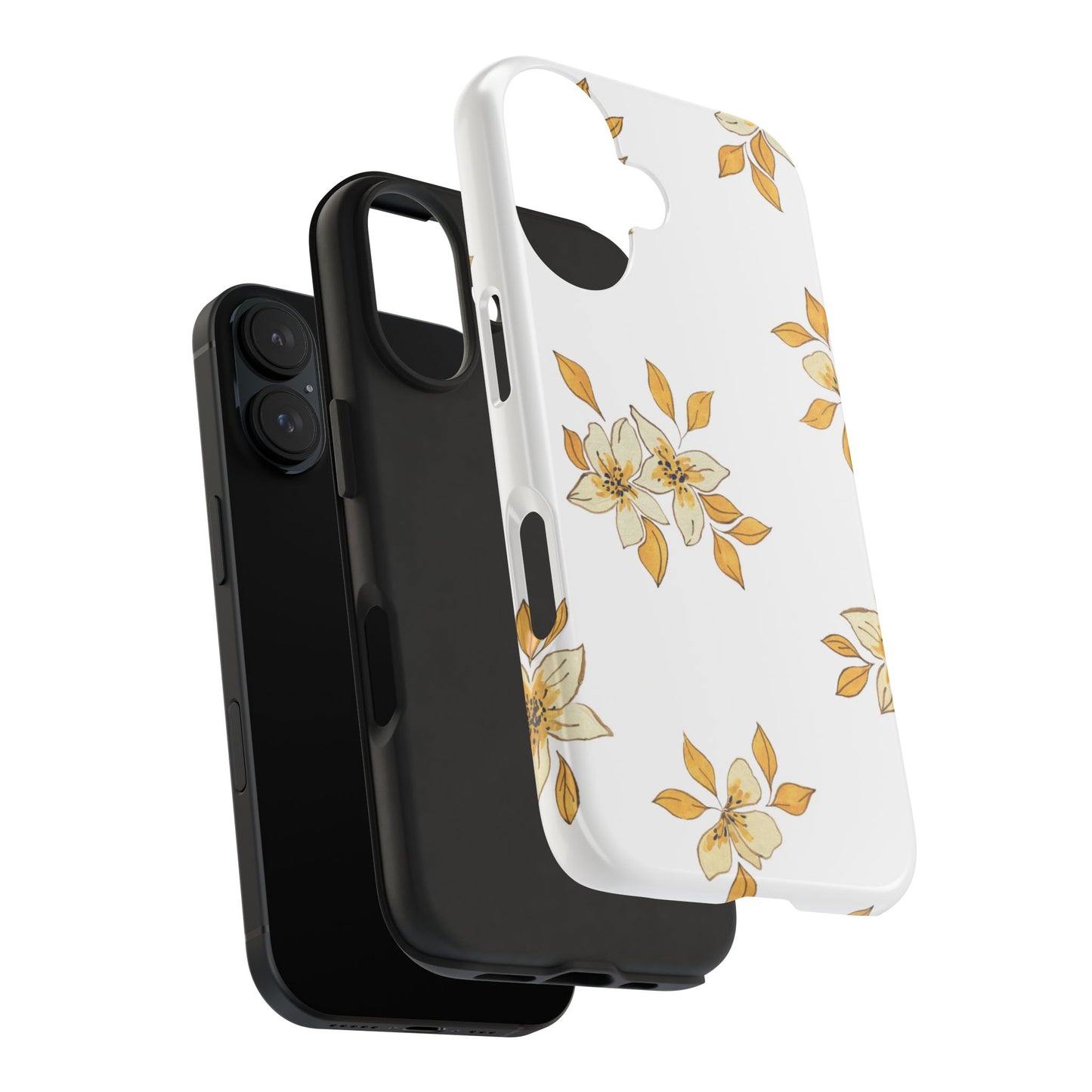 Delicate Yellow Blossom iPhone Case – Minimalist Floral Design with Matte Finish