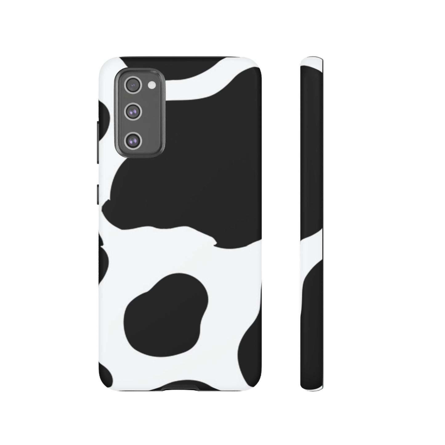 Bold Black and White Cow Print Tough Samsung Galaxy Case – Modern Animal Pattern with Dual-Layer Protection