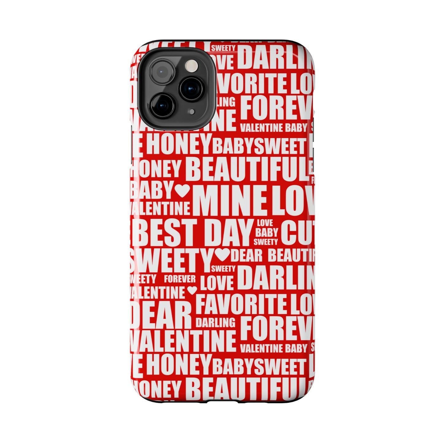 Valentine's Love Typography iPhone Case