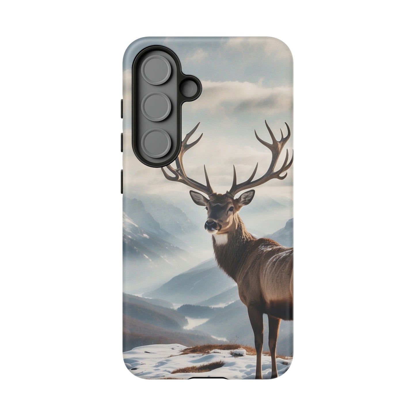 Alpine Majesty: Stag in Snow – Samsung Galaxy Case