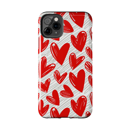 iPhone Case: Whimsical Heart Doodle