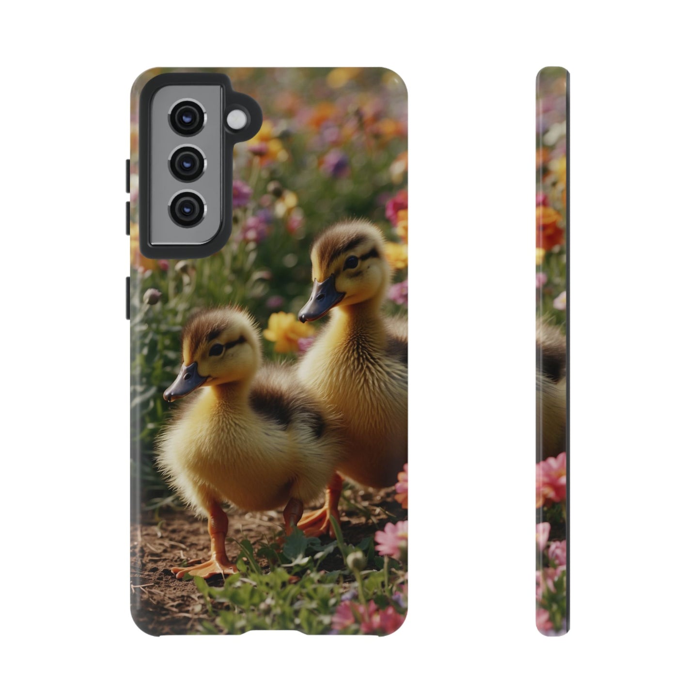 Charming Ducklings in Floral Garden - Samsung Galaxy Case