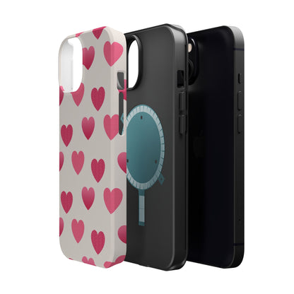 Textured Hearts MagSafe iPhone Case