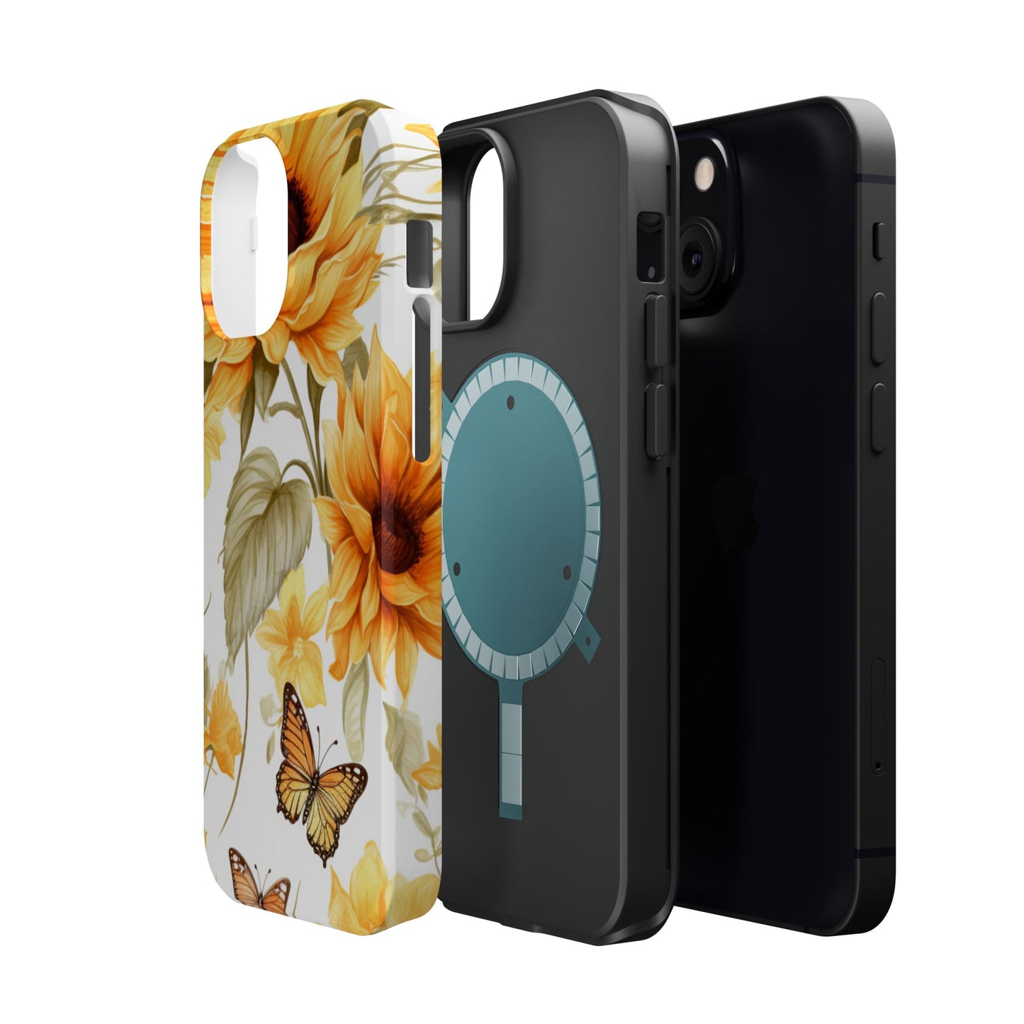 Sunflower & Butterfly Bliss - MagSafe iPhone Series Case