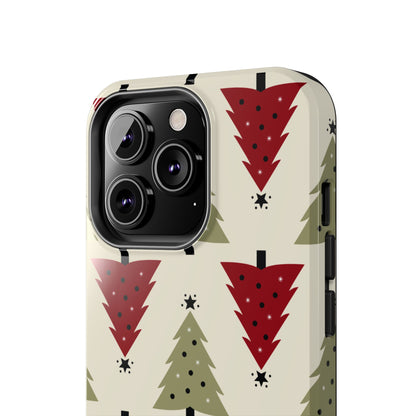 Retro Christmas Trees Pattern - iPhone Series Case