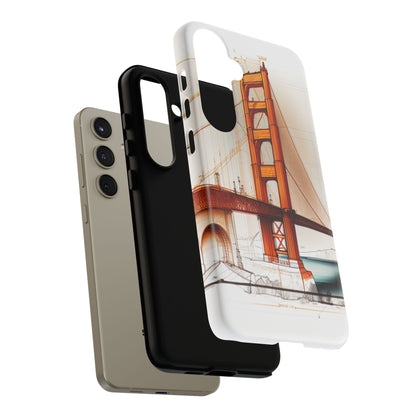 Golden Gate Bridge Samsung Galaxy Case - Architectural Sketch Design