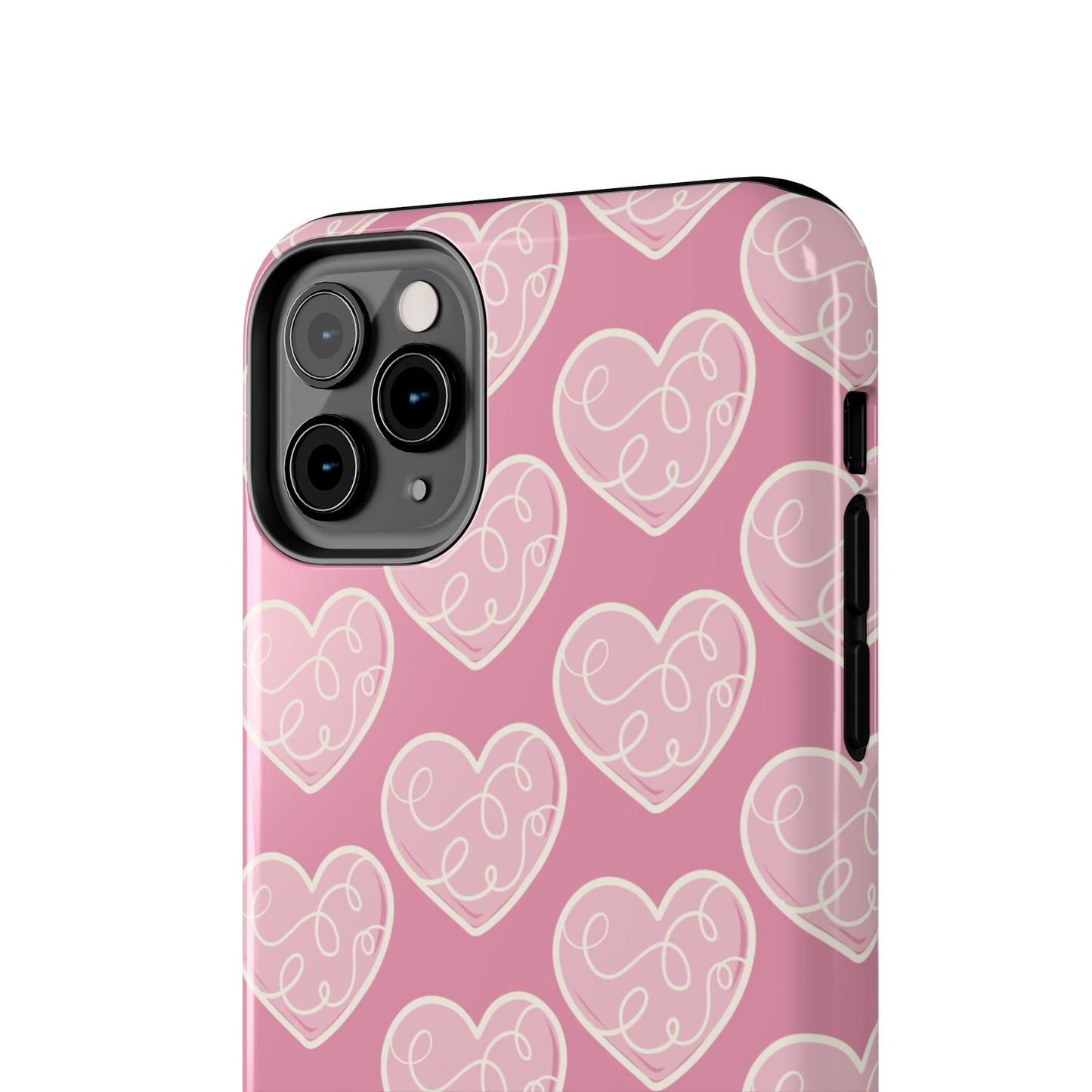 Soft Pink Hearts – iPhone Case