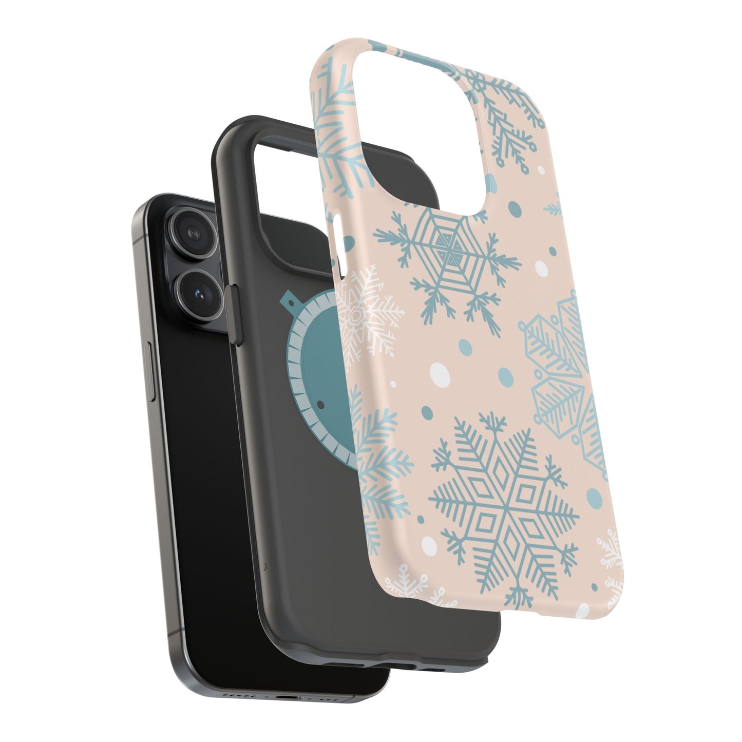 Winter Snowflakes MagSafe iPhone Case – Shockproof, Smooth Matte Finish, Dual-Layer Protection