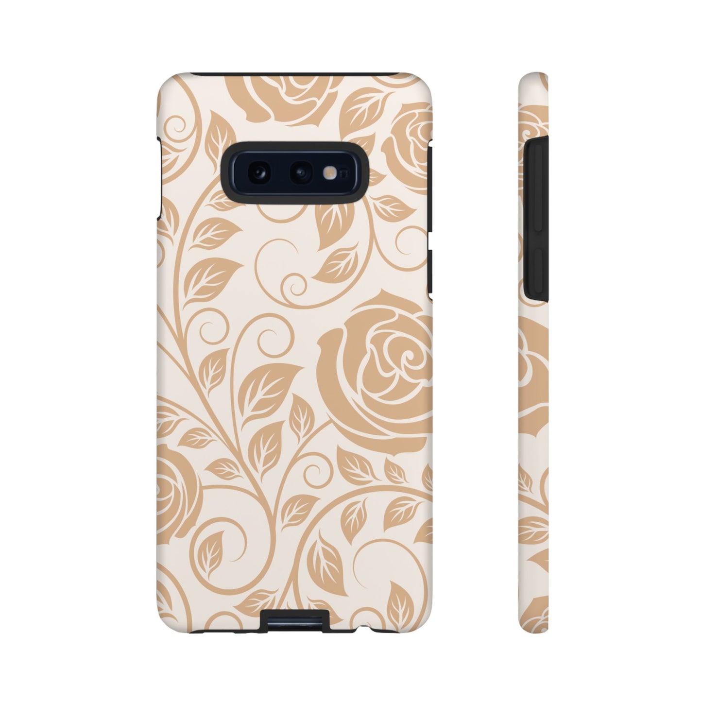 Vintage Rose Vine Tough Samsung Galaxy Case – Elegant Floral Pattern with Dual-Layer Protection