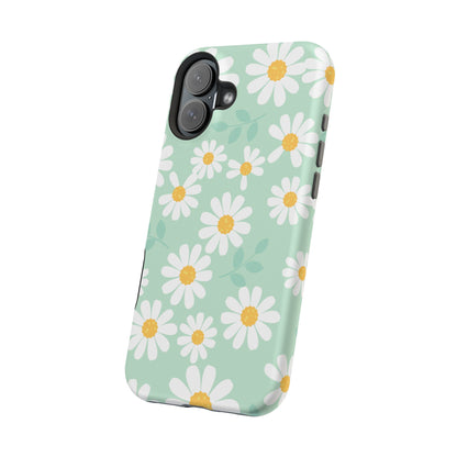 Charming Daisy Floral Tough MagSafe iPhone Case – Spring Pastel Design, Shockproof & Slim