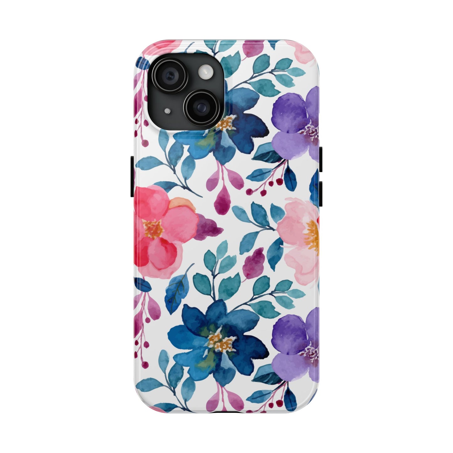 Mystic Bloom – iPhone Case with Elegant Watercolor Floral Design