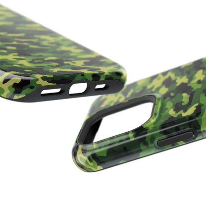 Green Woodland Camouflage – MagSafe iPhone Case, Slim and Shockproof