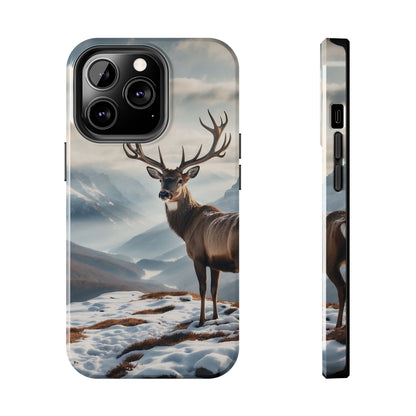 Alpine Majesty: Stag in Snow – iPhone Case