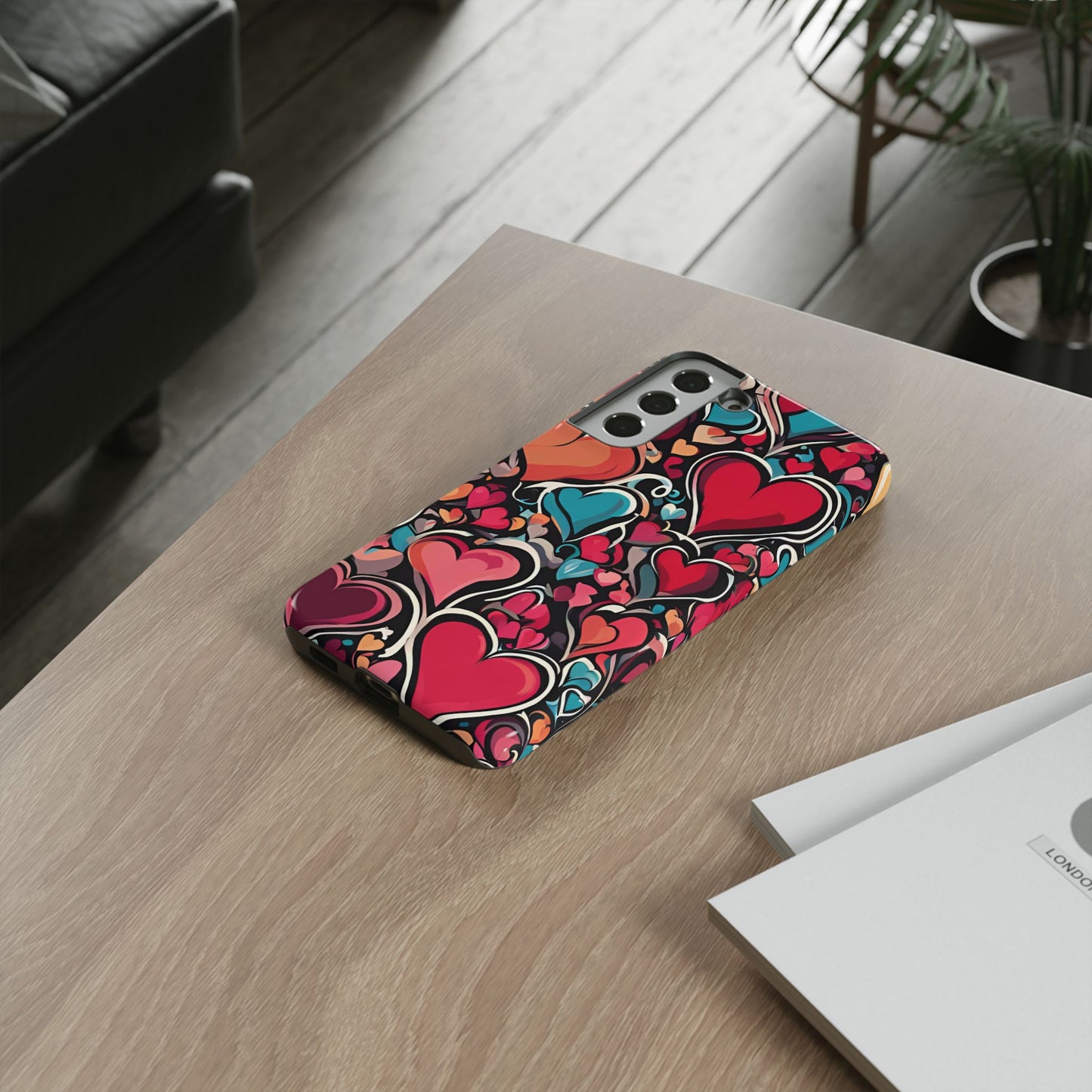 Vibrant Multicolor Heart Art – Samsung Galaxy Case