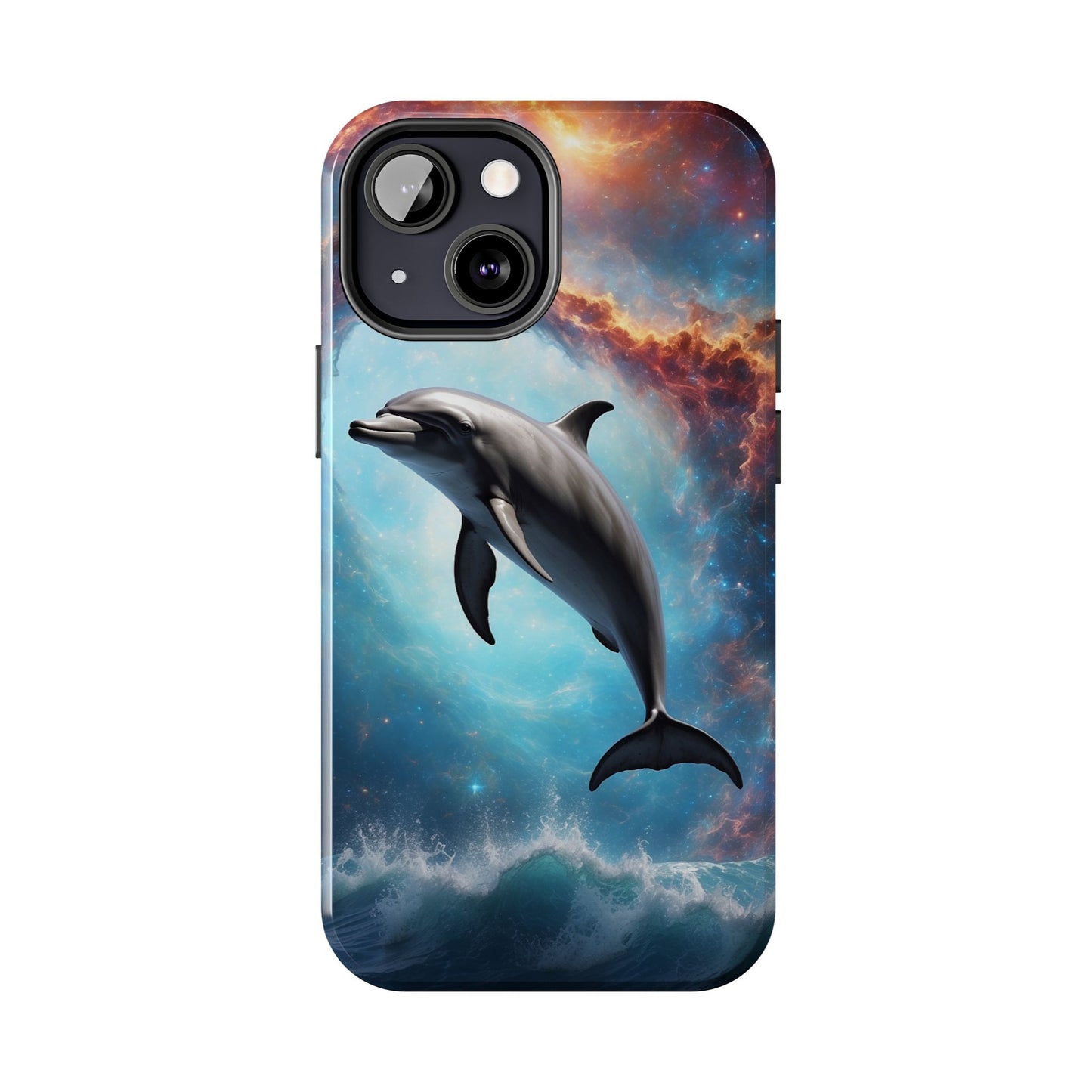 Cosmic Dolphin Space Vibes - iPhone Case