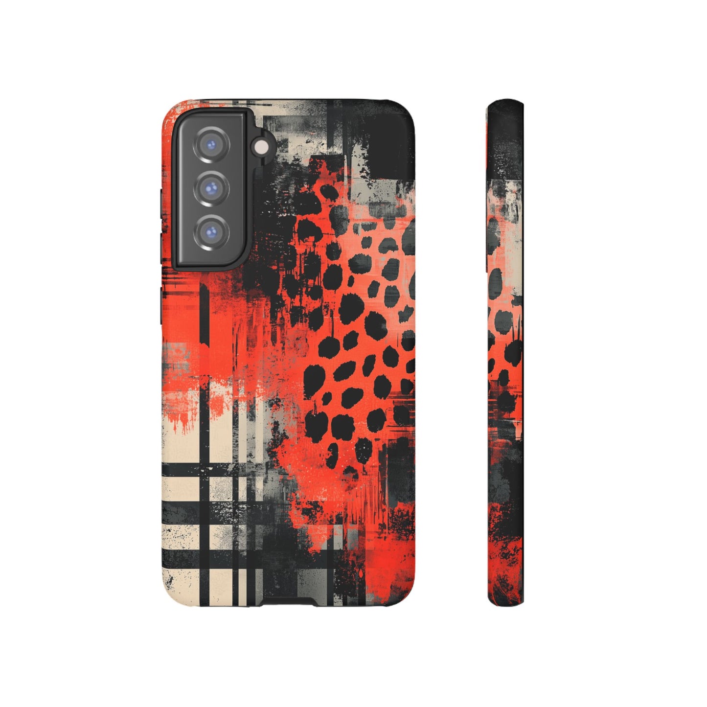 Cheetah Plaid Case – Red & Black Pattern