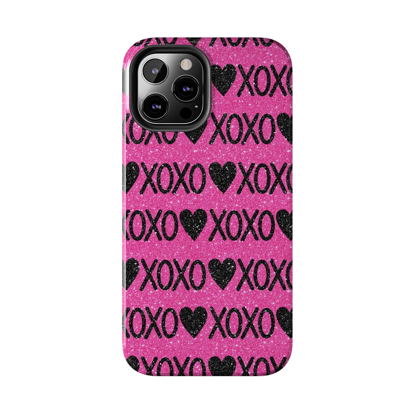 XOXO Glitter Hearts iPhone Case