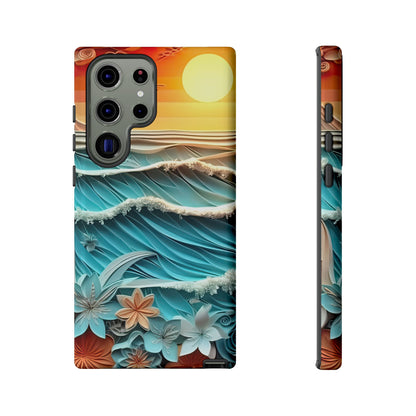 Tropical Sunset Paper Art Ocean – Samsung Galaxy Series Case