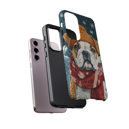 Cozy French Bulldog Samsung Galaxy Case – Rustic Fireplace Protective Cover