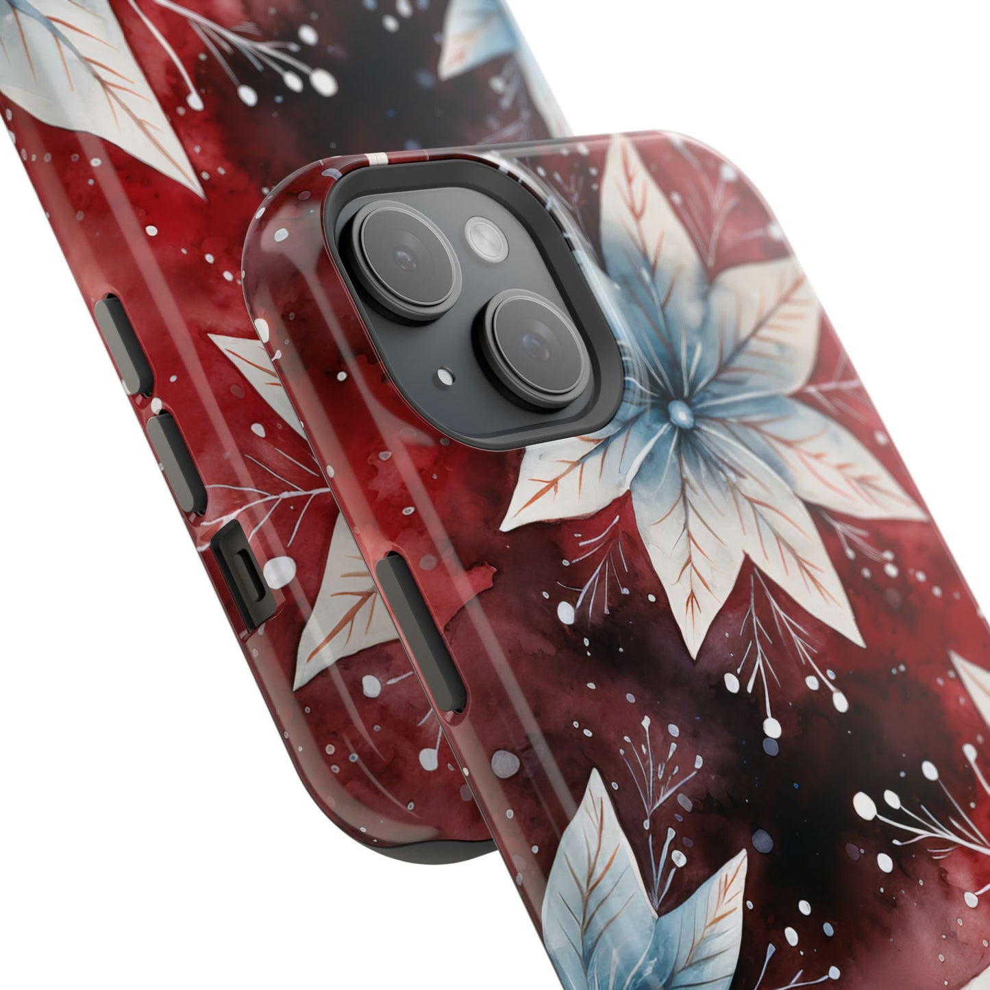 Winter Bloom Poinsettia – MagSafe iPhone Case