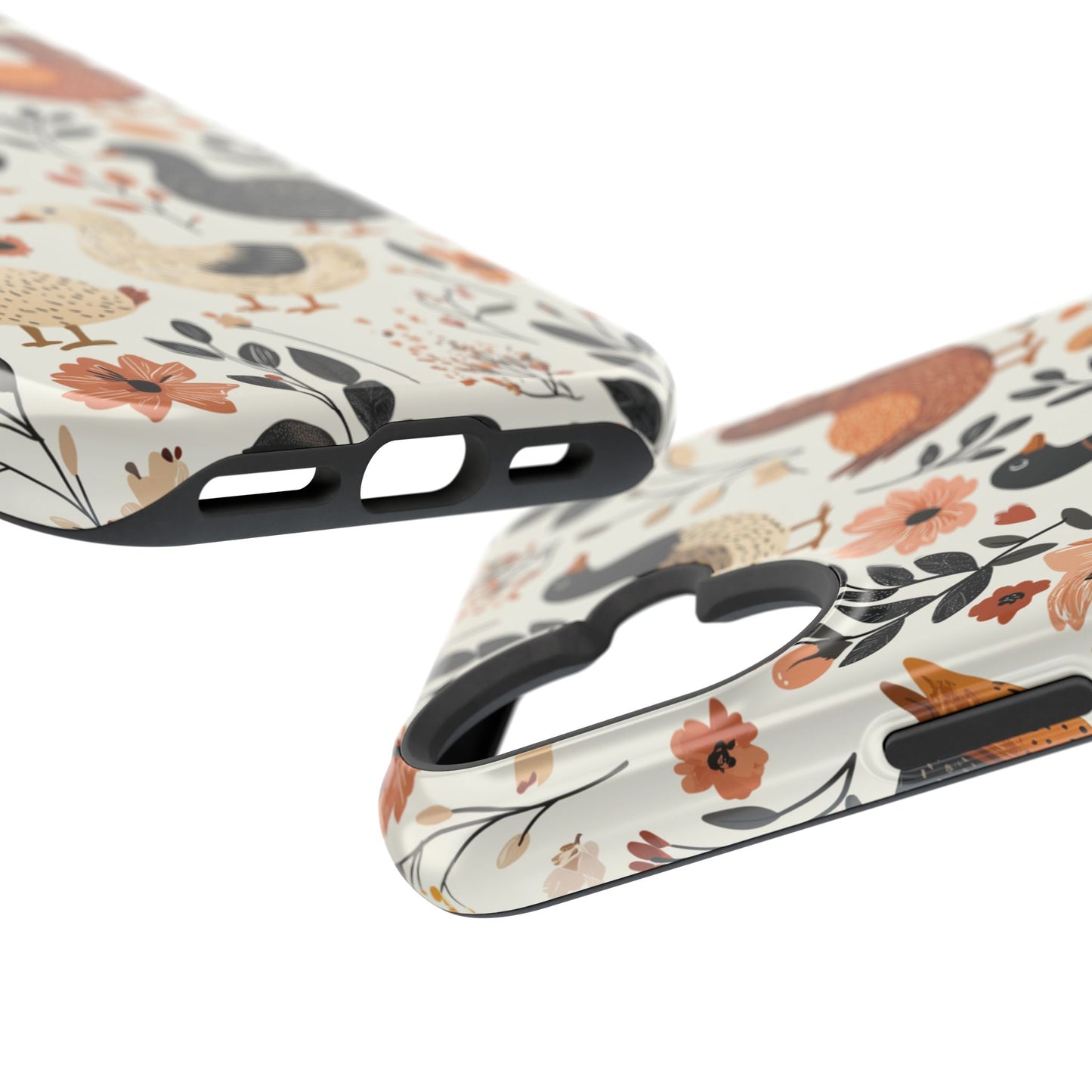 MagSafe iPhone Case: Vintage Duck – Floral & Leaf Design