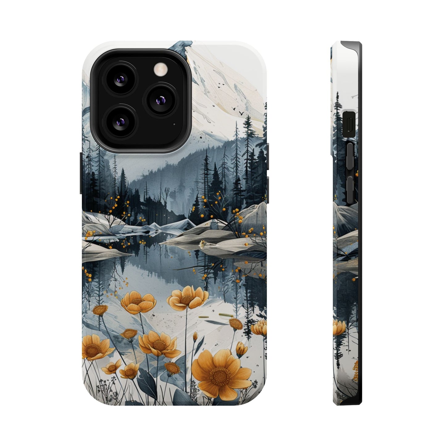 Silver Alpine Wildflower iPhone Case